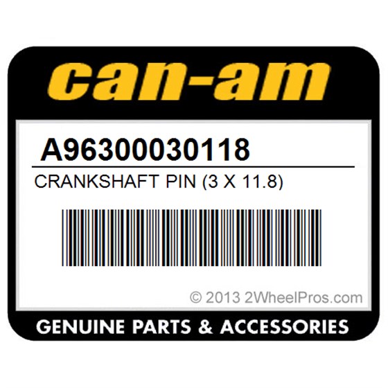 Can-Am A96300030118 Crankshaft Pin (3 X 11.8)