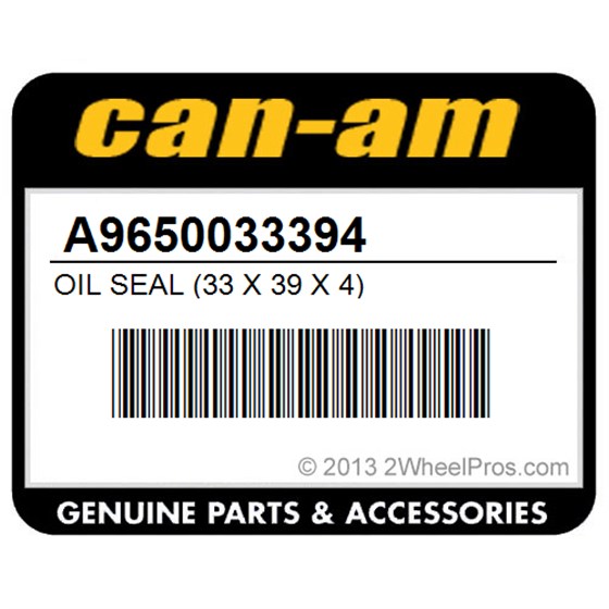 Can-Am A9650033394 Oil Seal (33 X 39 X 4)