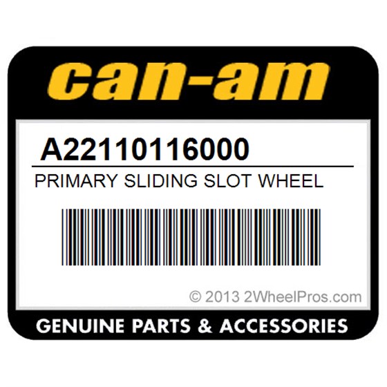 Can-Am A22110116000 Primary Sliding Slot Wheel