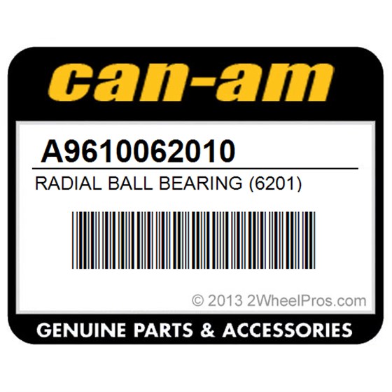 Can-Am A9610062010 Radial Ball Bearing (6201)
