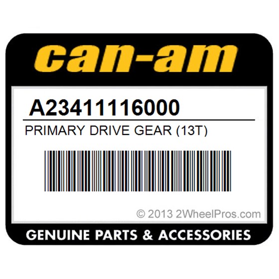 Can-Am A23411116000 Primary Drive Gear (13T)