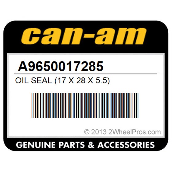 Can-Am A9650017285 Oil Seal (17 X 28 X 5.5)