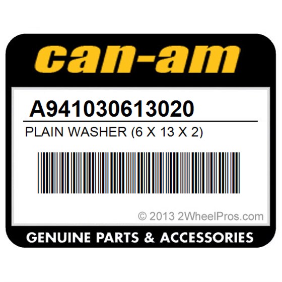 Can-Am A941030613020 Plain Washer (6 X 13 X 2)
