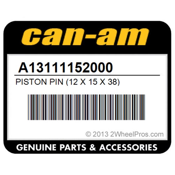 Can-Am A13111152000 Piston Pin (12 X 15 X 38)