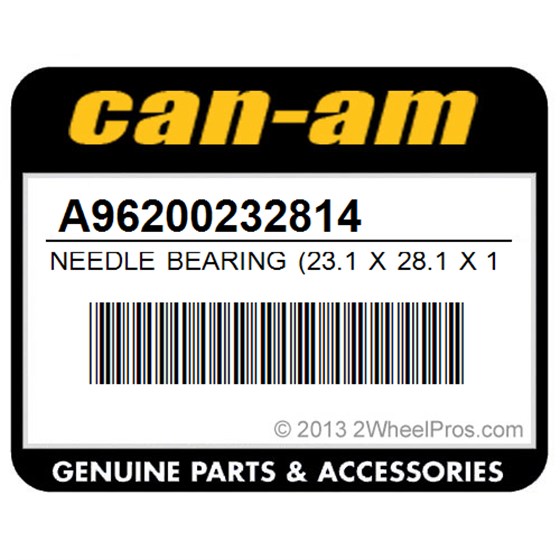 Can-Am A96200232814 Needle Bearing (23.1 X 28.1 X 13.9)