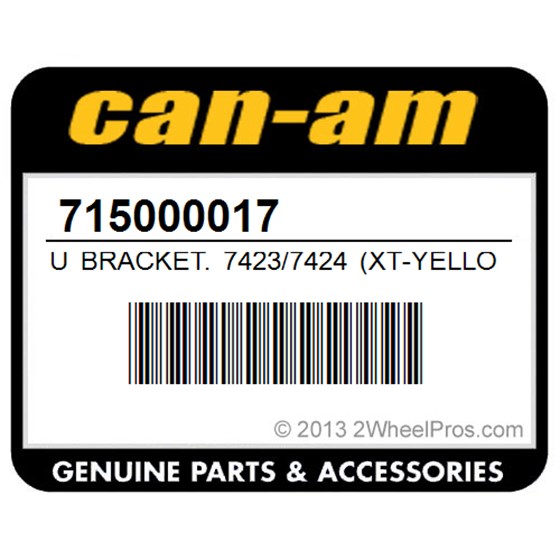Can-Am 715000017 U Bracket. 7423/7424 (Xt-Yellow/Jaune).