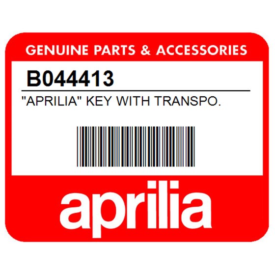Aprilia B044413 "Aprilia" Key With Transpo.