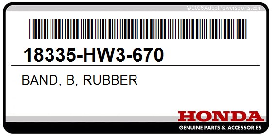 Honda 18335-HW3-670 Band, B, Rubber