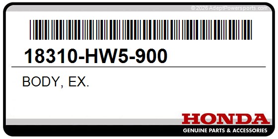 Honda 18310-HW5-900 Body, Ex.
