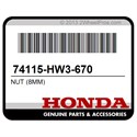 Honda 74115-HW3-670 Nut (8Mm)
