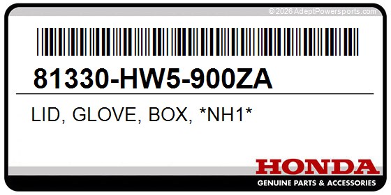 Honda 81330-HW5-900ZA Lid, Glove, Box, *Nh1*