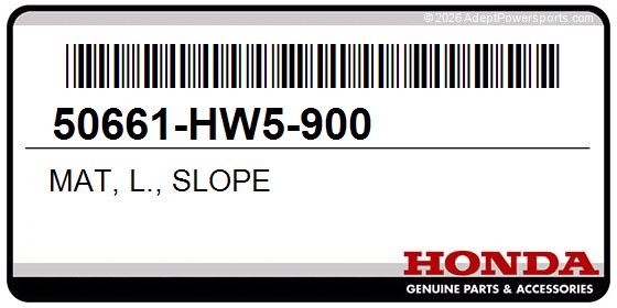 Honda 50661-HW5-900 Mat, L., Slope
