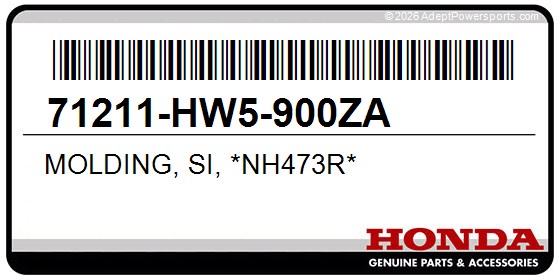 Honda 71211-HW5-900ZA Molding, Si, *Nh473r*