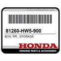Honda 81260-HW5-900 Box, Rr., Storage