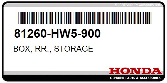 Honda 81260-HW5-900 Box, Rr., Storage