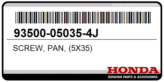 Honda 93500-05035-4J Screw, Pan, (5X35)