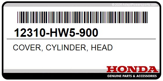 Honda 12310-HW5-900 Cover, Cylinder, Head
