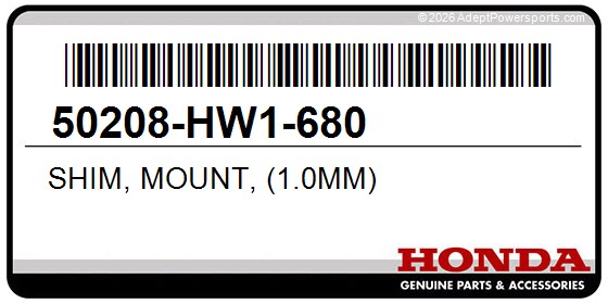 Honda 50208-HW1-680 Shim, Mount, (1.0Mm)