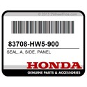 Honda 83708-HW5-900 Seal, A, Side, Panel