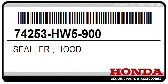 Honda 74253-HW5-900 Seal, Fr., Hood