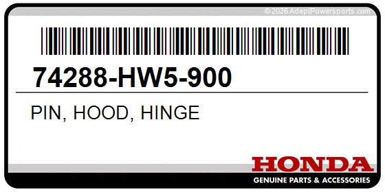 Honda 74288-HW5-900 Pin, Hood, Hinge