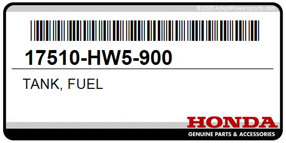 Honda 17510-HW5-900 Tank, Fuel