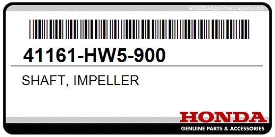 Honda 41161-HW5-900 Shaft, Impeller