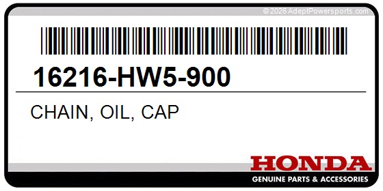 Honda 16216-HW5-900 Chain, Oil, Cap