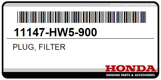 Honda 11147-HW5-900 Plug, Filter
