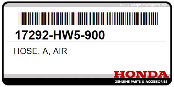 Honda 17292-HW5-900 Hose, A, Air