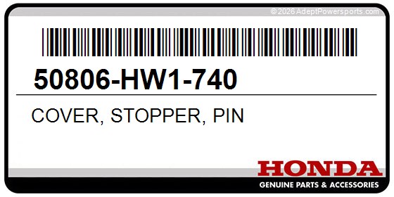 Honda 50806-HW1-740 Cover, Stopper, Pin