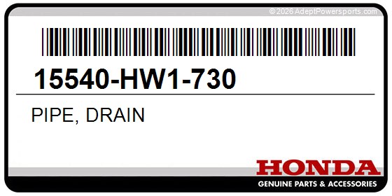 Honda 15540-HW1-730 Pipe, Drain