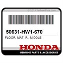 Honda 50631-HW1-670 Floor, Mat, R., Middle