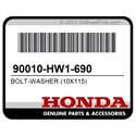 Honda 90010-HW1-690 Bolt-Washer (10X115)