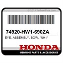 Honda 74920-HW1-690ZA Eye, Assembly, Bow, *Nh1*