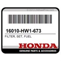 Honda 16010-HW1-673 Filter, Set, Fuel