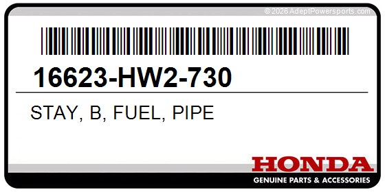 Honda 16623-HW2-730 Stay, B, Fuel, Pipe
