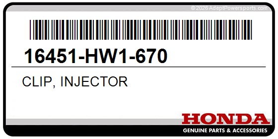 Honda 16451-HW1-670 Clip, Injector