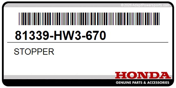 Honda 81339-HW3-670 Stopper