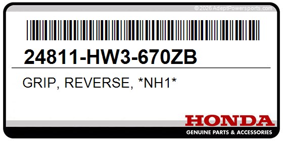 Honda 24811-HW3-670ZB Grip, Reverse, *Nh1*