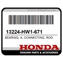 Honda 13224-HW1-671 Bearing, A, Connecting, Rod