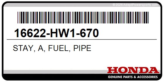 Honda 16622-HW1-670 Stay, A, Fuel, Pipe