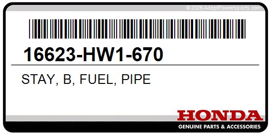 Honda 16623-HW1-670 Stay, B, Fuel, Pipe