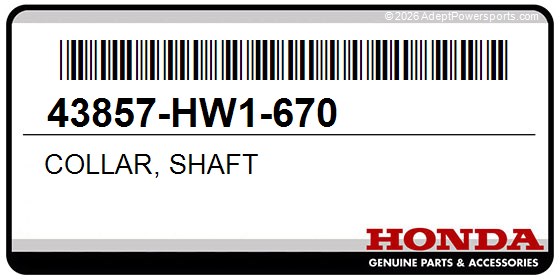 Honda 43857-HW1-670 Collar, Shaft