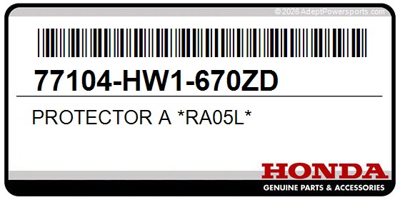 Honda 77104-HW1-670ZD Protector A *Ra05l*