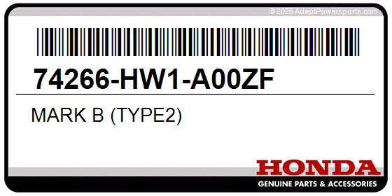 Honda 74266-HW1-A00ZF Mark B (Type2)
