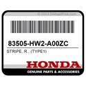 Honda 83505-HW2-A00ZC Stripe, R., (Type1)
