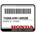 Honda 74266-HW1-690ZB Stripe, R., (Type2)