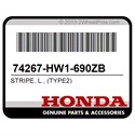 Honda 74267-HW1-690ZB Stripe, L., (Type2)