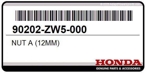 Honda 90202-ZW5-000 Nut A (12Mm)